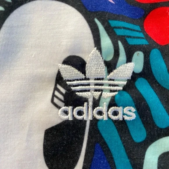 Adidas Leggings Size Small White/Blue/Red/Pink/Green Excellent Condition - Picture 6 of 10